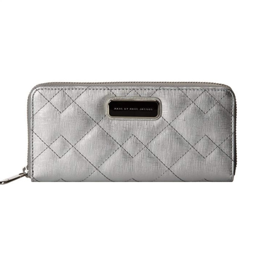 Marc by Marc Jacobs  Quilted Metallic Zip Wallet